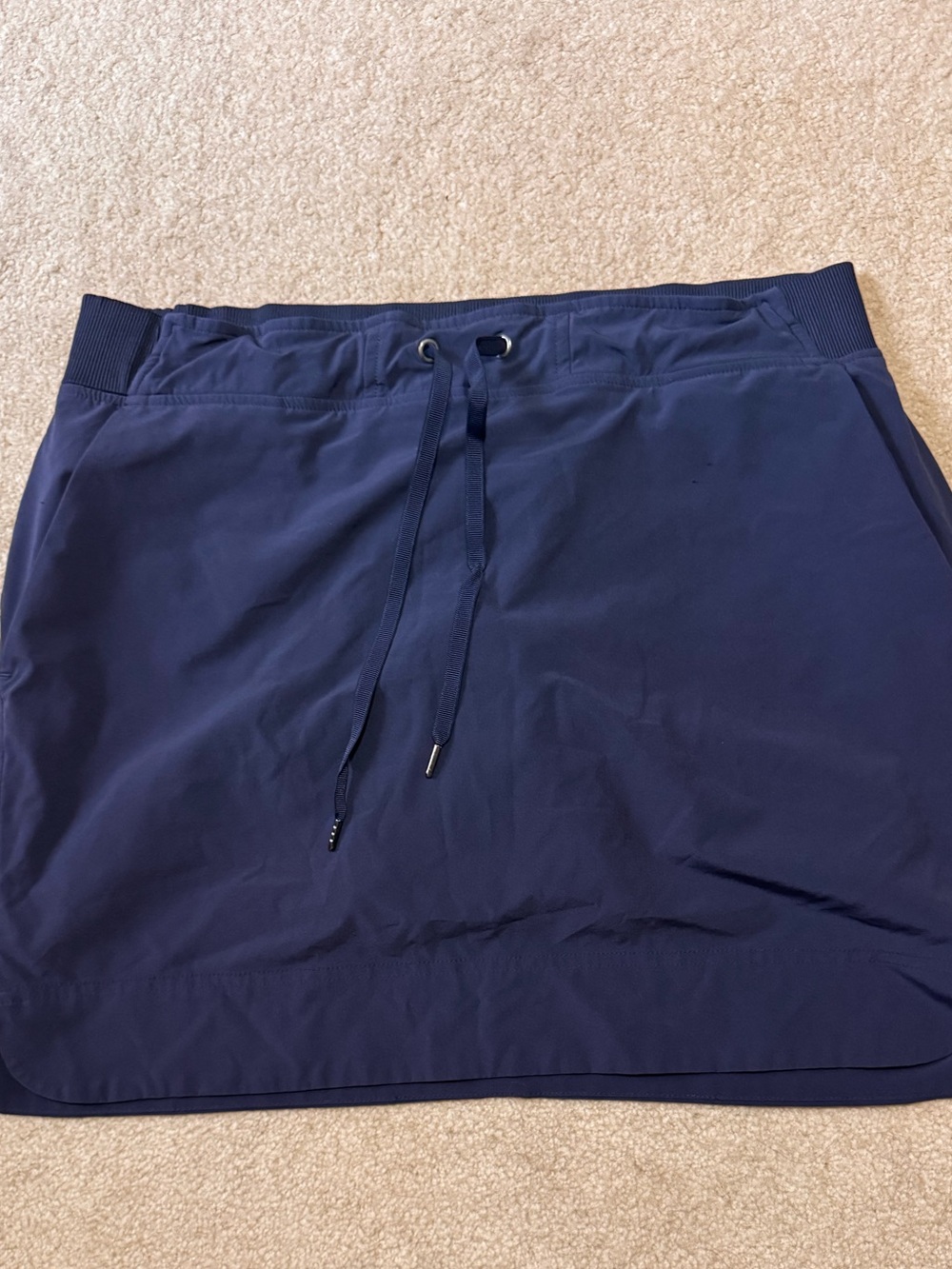 Athleta Navy Drawstring Active Mini Skirt